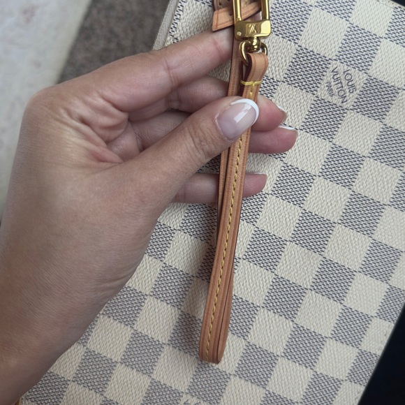 NWOT Authentic Louis Vuitton Damier Azur Neverfull Pouch Wristlet Wallet - Picture 10 of 10